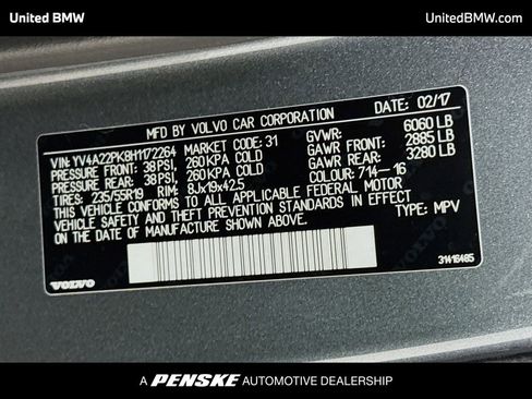 Used 2019 Volvo XC60 T5 Momentum w/ Multimedia Package image 16