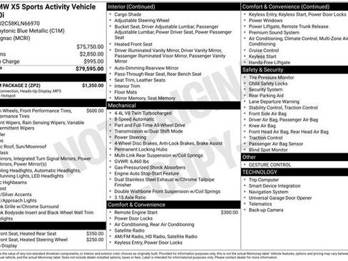 Used 2019 BMW X5 xDrive50i w/ Premium Package 2 image 43