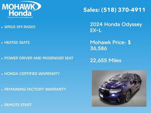 Used 2024 Honda Odyssey EX-L image 16