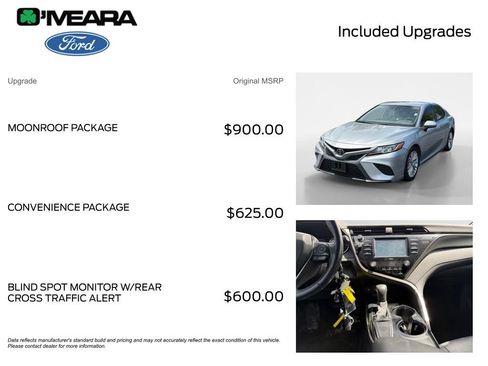 Used 2018 Toyota Camry SE w/ Moonroof Package FWD image 4