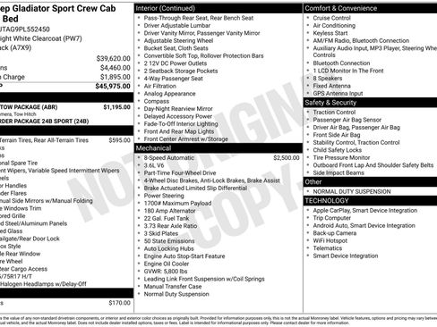 Used 2023 Jeep Gladiator Sport w/ Trailer Tow Package image 3