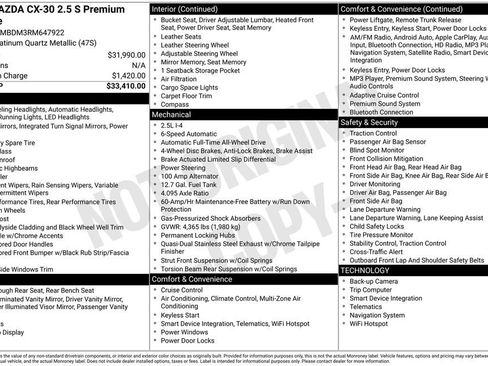 Used 2024 MAZDA CX-30 AWD 2.5 S w/ Premium Package image 5