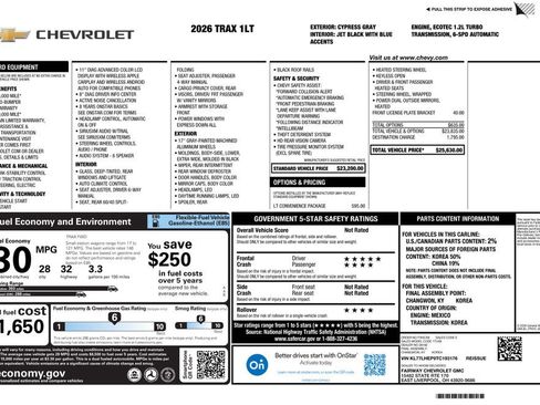 New 2026 Chevrolet Trax LT w/ LT Convenience Package FWD image 4