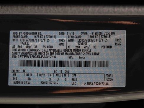 Used 2020 Ford F150 Raptor w/ Equipment Group 802A Luxury image 30