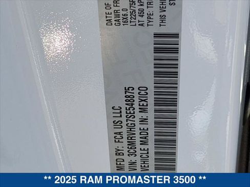 Used 2025 RAM ProMaster 3500 w/ Convenience Group FWD image 23