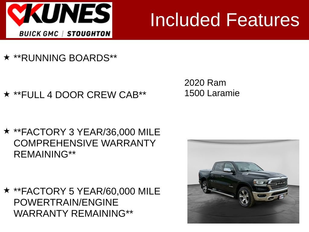 Used 2020 RAM 1500 Laramie AWD/4WD image 3