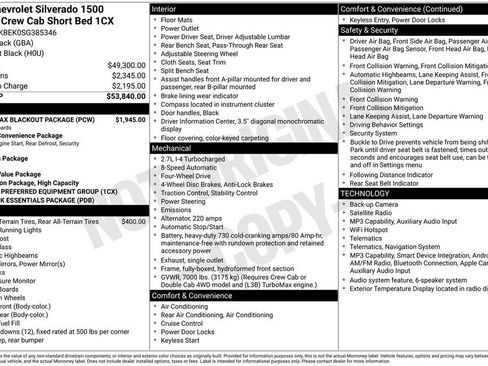 Certified 2025 Chevrolet Silverado 1500 Custom w/ Turbomax Blackout Package AWD/4WD image 9