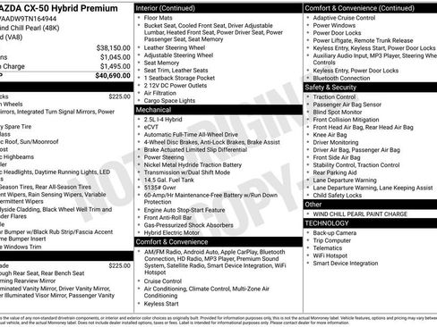 New 2026 MAZDA CX-50 AWD 2.5 Hybrid w/ Premium Pkg image 36