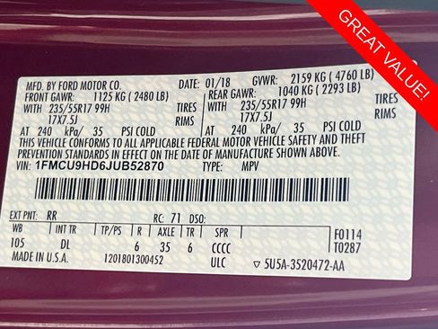 Used 2018 Ford Escape SEL AWD/4WD image 33
