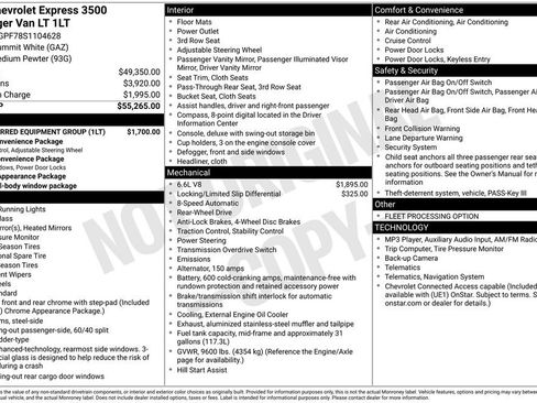 Used 2025 Chevrolet Express 3500 LT w/ LT Preferred Equipment Group RWD image 27