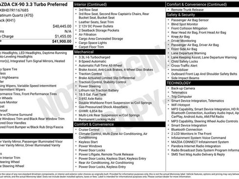 Certified 2024 MAZDA CX-90 3.3 Turbo w/ Preferred Package AWD/4WD image 11