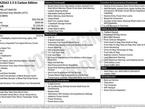 New 2026 MAZDA MAZDA3 Carbon image 3
