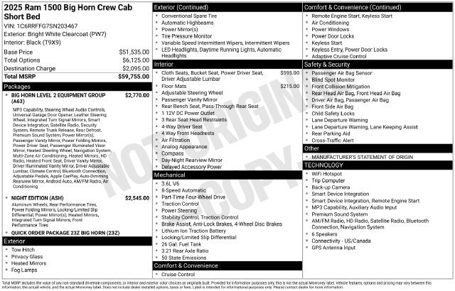 Used 2025 RAM 1500 Big Horn AWD/4WD image 36