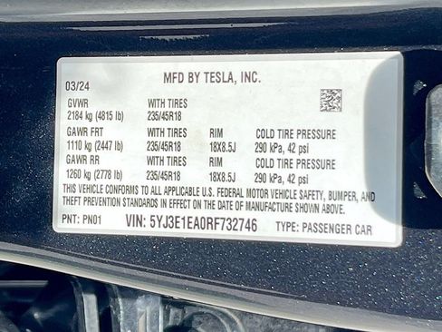 Used 2024 Tesla Model 3 Standard Range RWD image 38