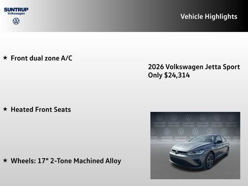 New 2026 Volkswagen Jetta Sport FWD image 7