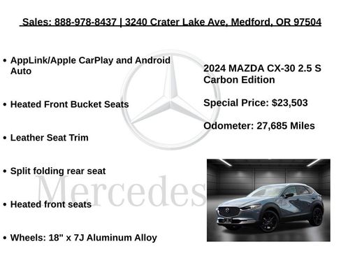 Used 2024 MAZDA CX-30 AWD 2.5 S w/ Preferred Package image 10