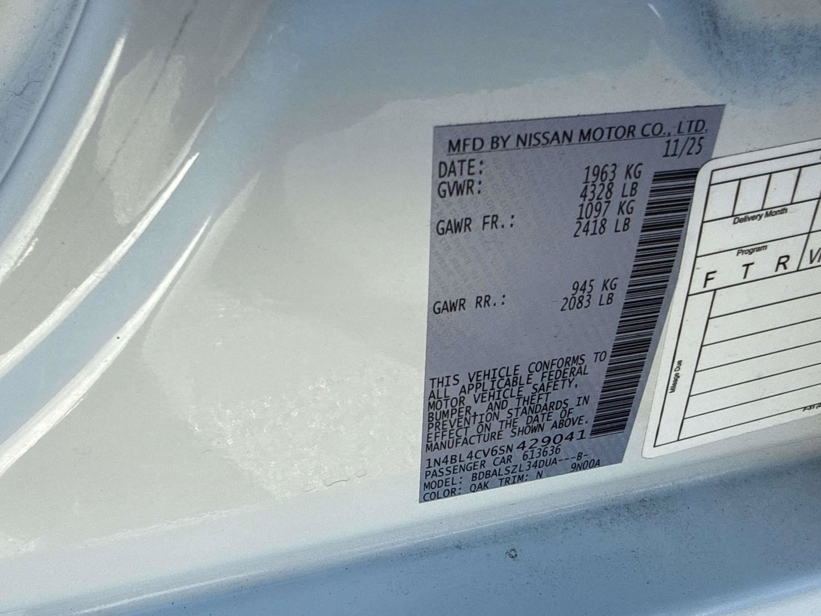 Used 2025 Nissan Altima 2.5 SR FWD image 28