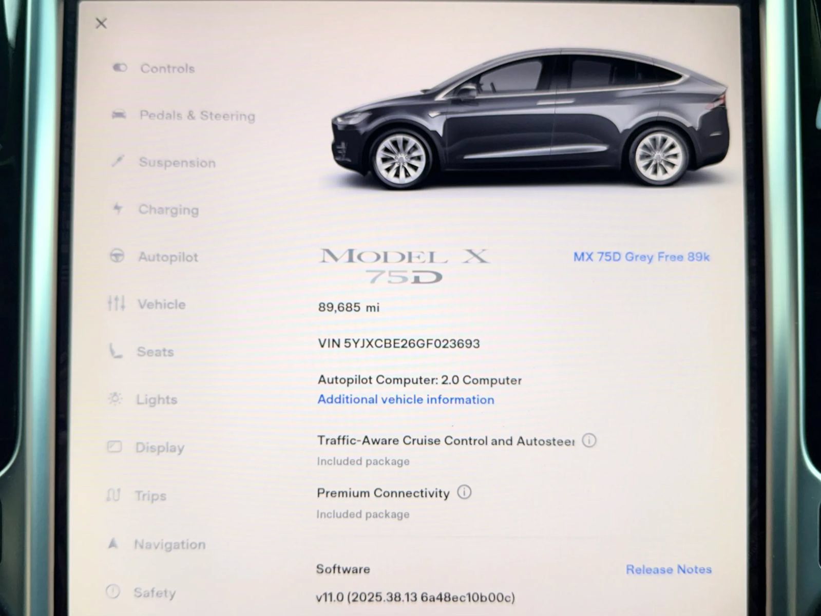 Used 2016 Tesla Model X 75D AWD/4WD image 12