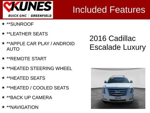 Used 2016 Cadillac Escalade Luxury AWD/4WD image 2
