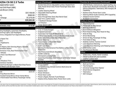 Used 2023 MAZDA CX-50 AWD 2.5 Turbo w/ Cargo Package image 9