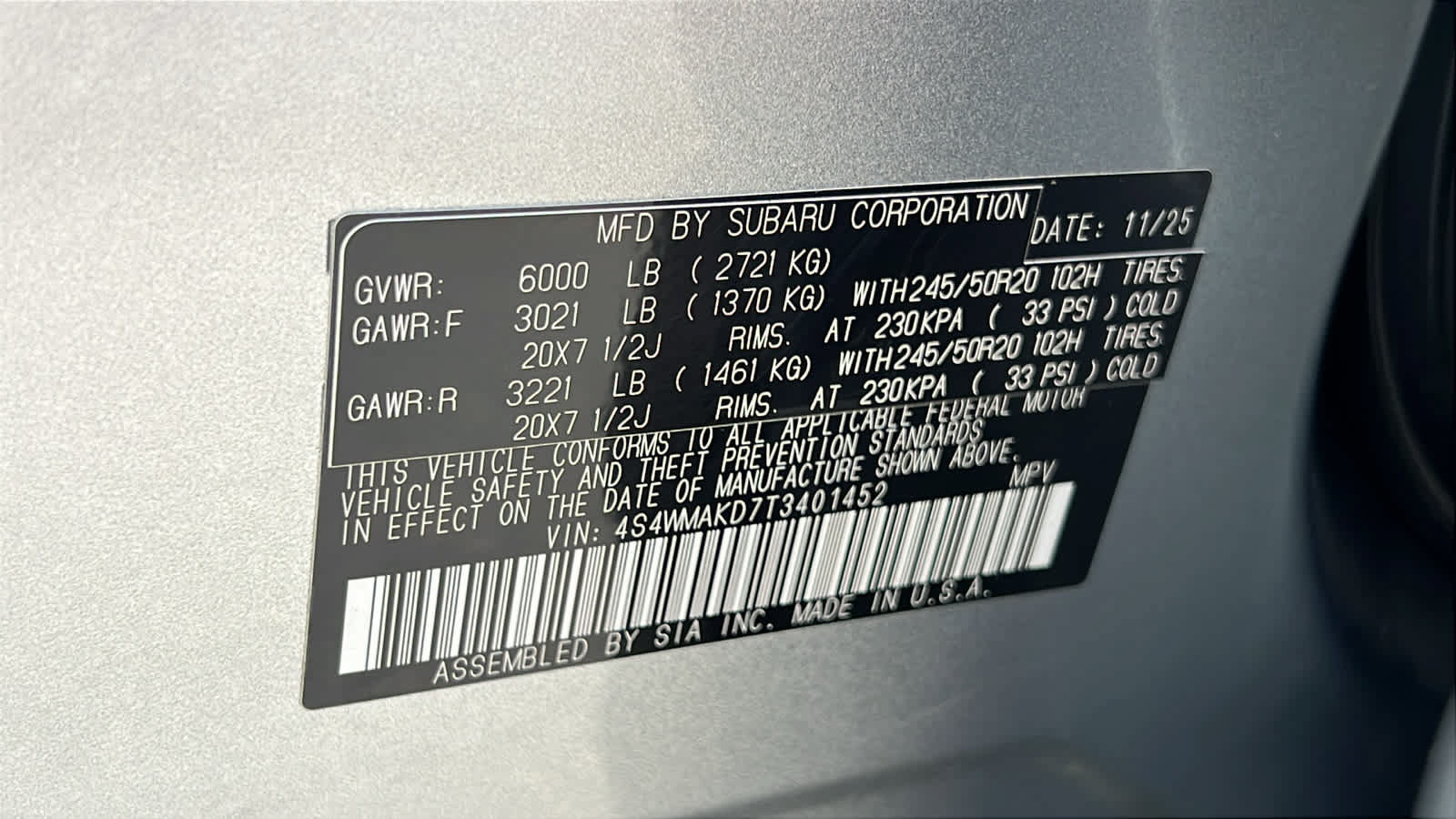 Certified 2026 Subaru Ascent Touring AWD/4WD image 31