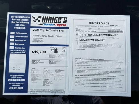 Used 2026 Toyota Tundra SR5 w/ SR5 Premium Package AWD/4WD image 35