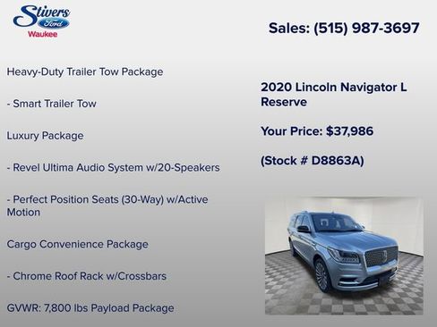 Used 2020 Lincoln Navigator L Reserve w/ Luxury Package image 15
