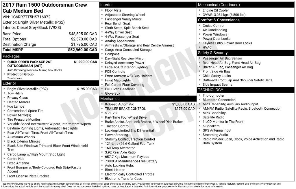 Used 2017 RAM 1500 Outdoorsman AWD/4WD image 35
