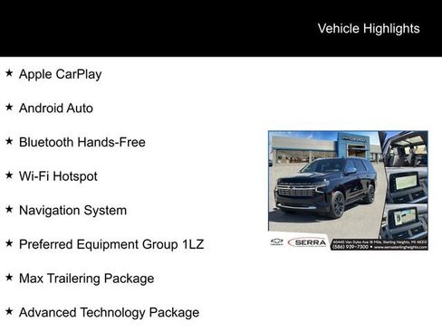 Certified 2023 Chevrolet Tahoe Premier w/ Advanced Technology Package AWD/4WD image 4