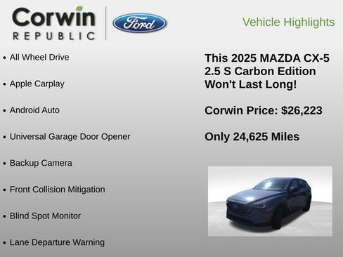 Used 2025 MAZDA CX-5 Carbon Edition image 6
