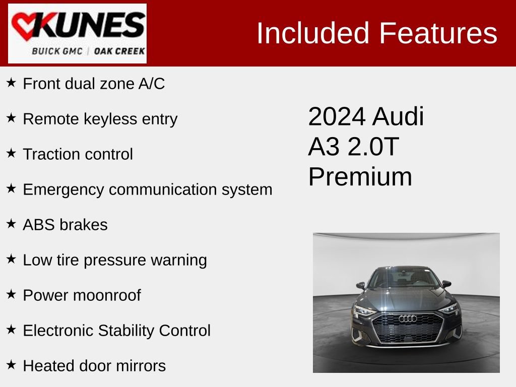 Used 2024 Audi A3 2.0T Premium FWD image 2