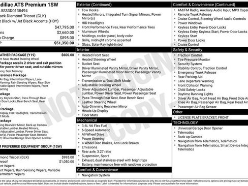 Used 2013 Cadillac ATS Premium w/ Cold Weather Package image 9