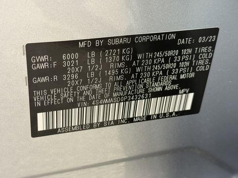 Used 2023 Subaru Ascent Limited image 30