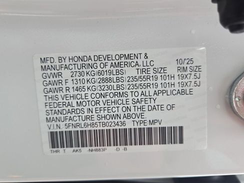 Certified 2026 Honda Odyssey Touring image 16