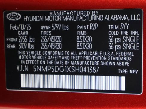 Certified 2025 Hyundai Santa Fe Calligraphy image 56