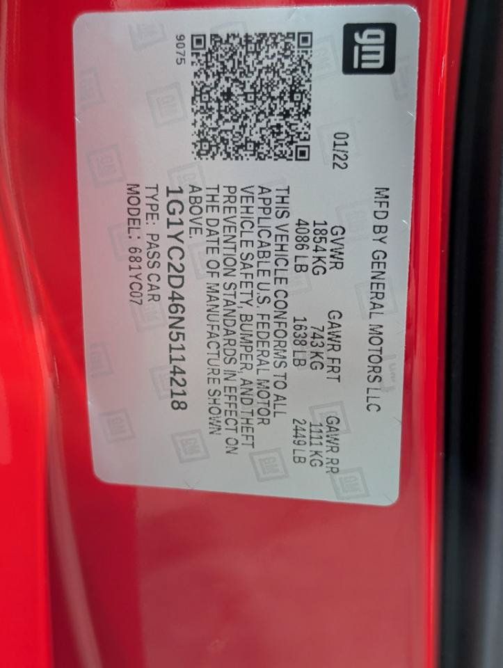 Used 2022 Chevrolet Corvette Stingray Premium Cpe w/ Z51 Performance Package RWD image 34