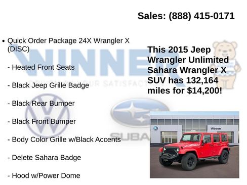 Used 2015 Jeep Wrangler Unlimited Sahara image 12