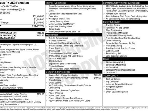 Used 2023 Lexus RX 350 Premium w/ Accessory Package AWD/4WD image 11