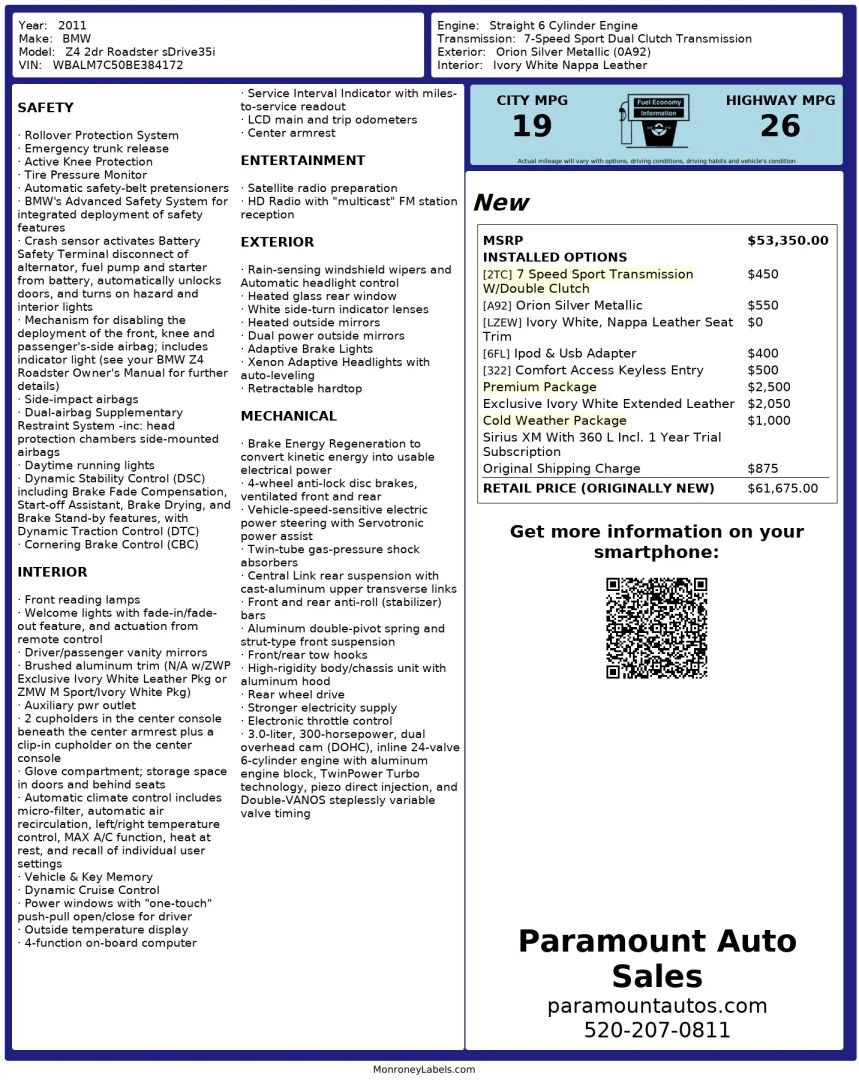 Used 2011 BMW Z4 sDrive35i RWD image 2