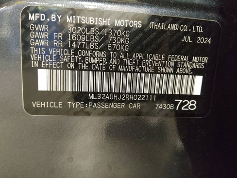 Used 2024 Mitsubishi Mirage LE FWD image 33