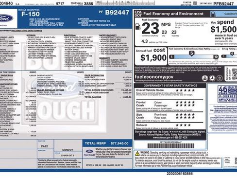 Used 2023 Ford F150 Lariat w/ Equipment Group 502A High image 4