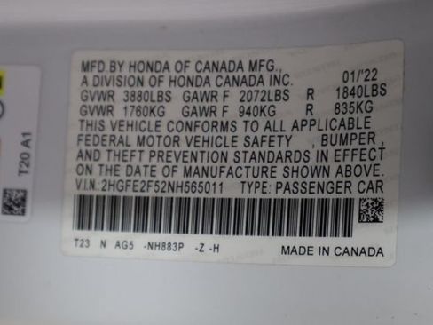 Used 2022 Honda Civic Sport image 28