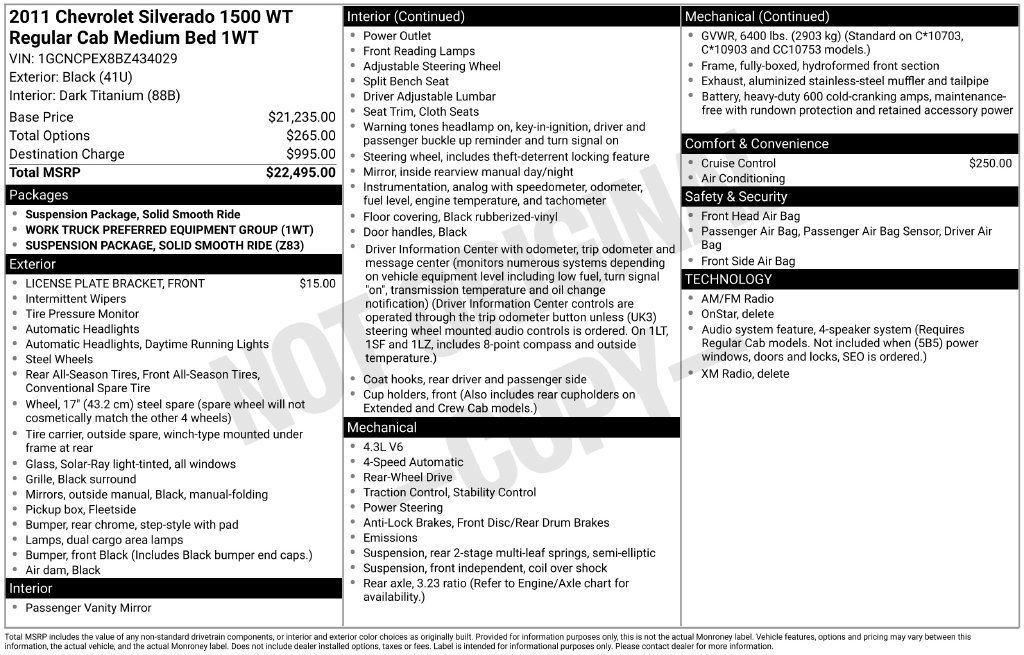 Used 2011 Chevrolet Silverado 1500 W/T RWD image 19