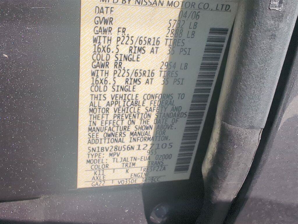 Used 2006 Nissan Quest SL w/ (S01) Seat Pkg FWD image 7