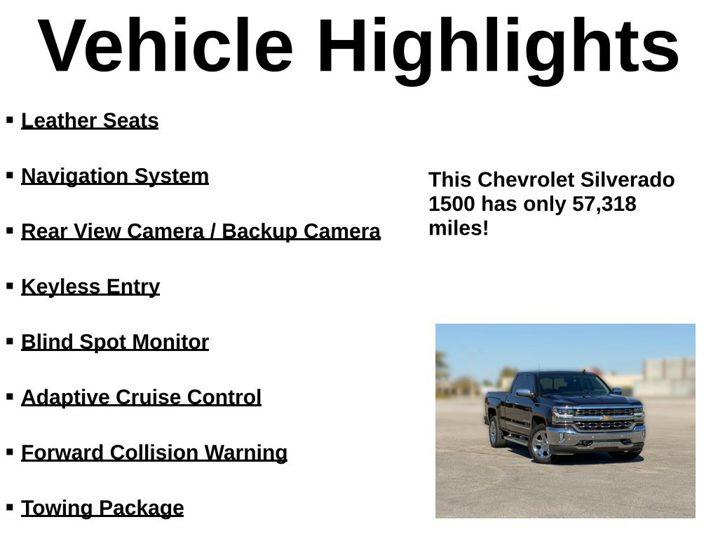 Used 2018 Chevrolet Silverado 1500 LTZ w/ Sport Package AWD/4WD image 33