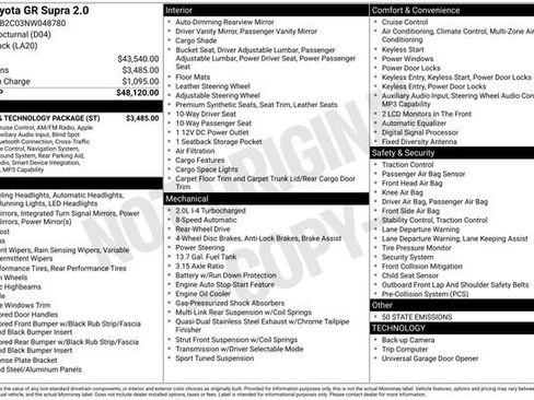 Used 2022 Toyota Supra w/ Safety & Technology Package RWD image 30