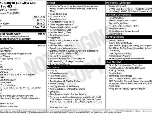 Used 2017 GMC Canyon SLT w/ Driver Alert Package AWD/4WD image 9