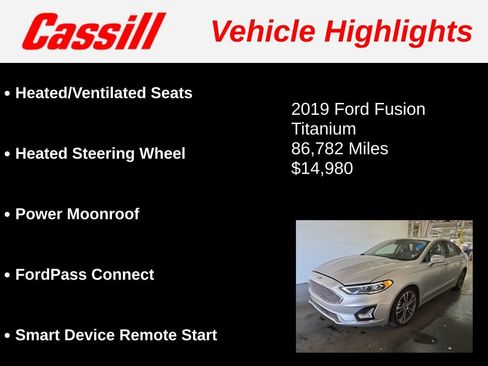 Used 2019 Ford Fusion Titanium image 8