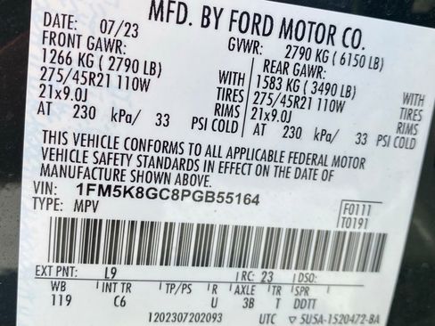 Certified 2023 Ford Explorer ST w/ Equipment Group 401A AWD/4WD image 32