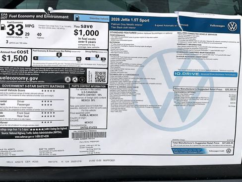 New 2026 Volkswagen Jetta Sport image 19
